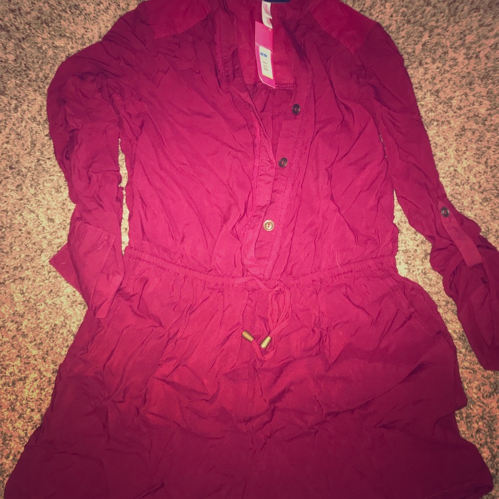 Xhilaration burgundy romper